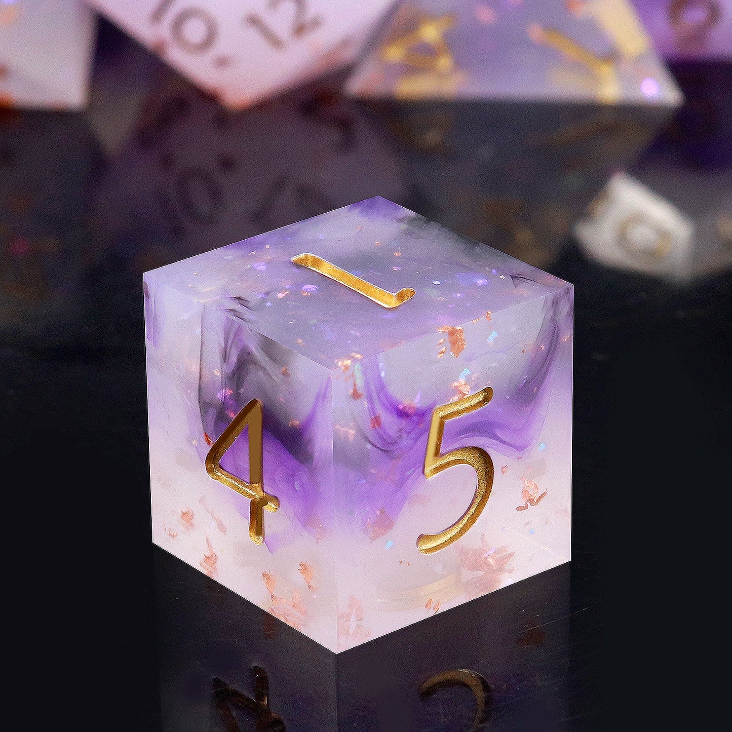 Haxtec Sharp Edge Dice Set DND Dice D&D Dice for Dungeons and Dragons Gift- Nebula