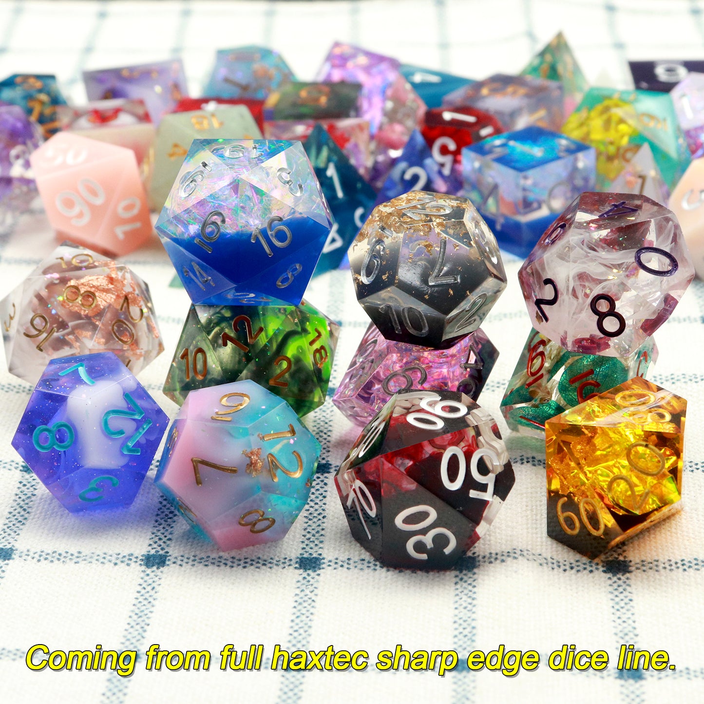 Haxtec Mystery DND Dice Set of Acrylic Dice, Resin Dice, Metal Dice or Gemstone Dice