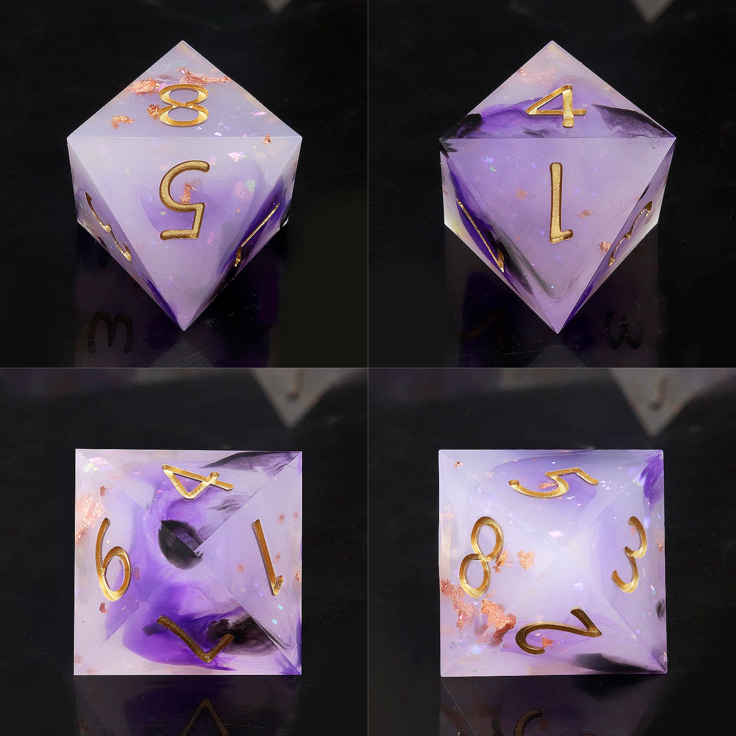 Haxtec Sharp Edge Dice Set DND Dice D&D Dice for Dungeons and Dragons Gift- Nebula