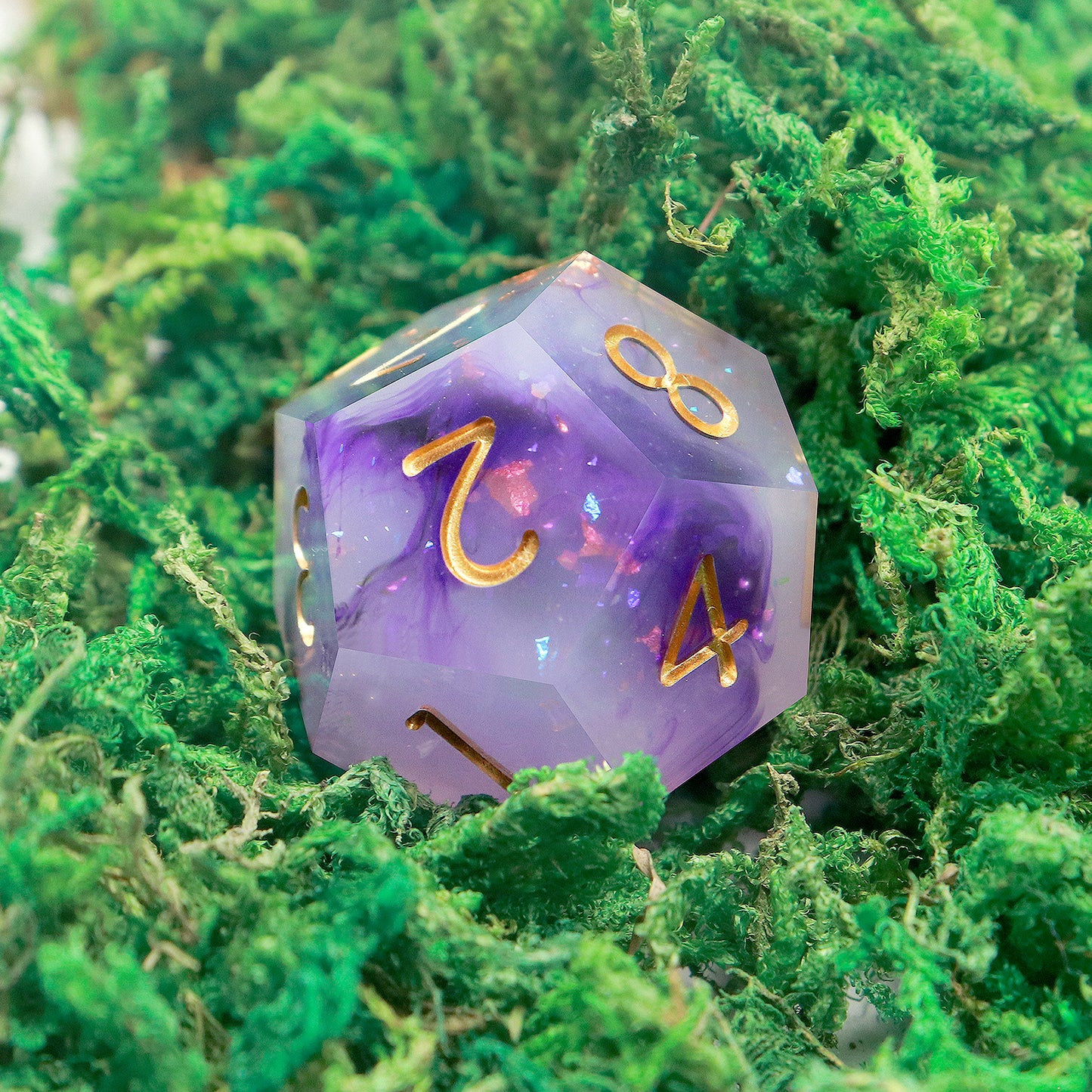 Haxtec Sharp Edge Dice Set DND Dice D&D Dice for Dungeons and Dragons Gift- Nebula