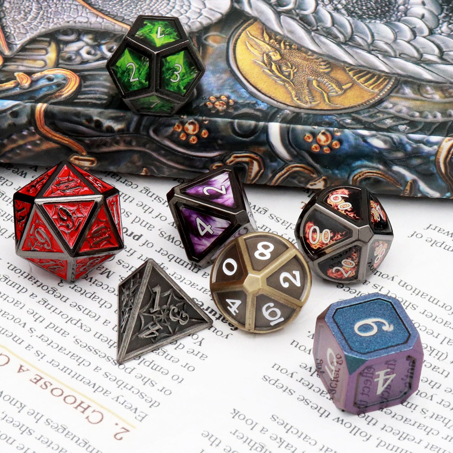 METAL Mystery Dice-Assorted Random DND Dice Set