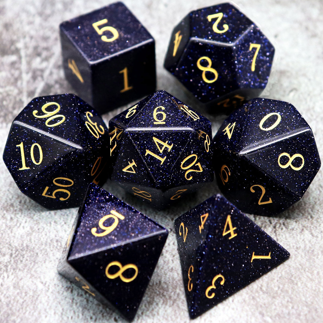 blue sandstone dice, sandstone dice, stone dice, blue dice, gemstone dice