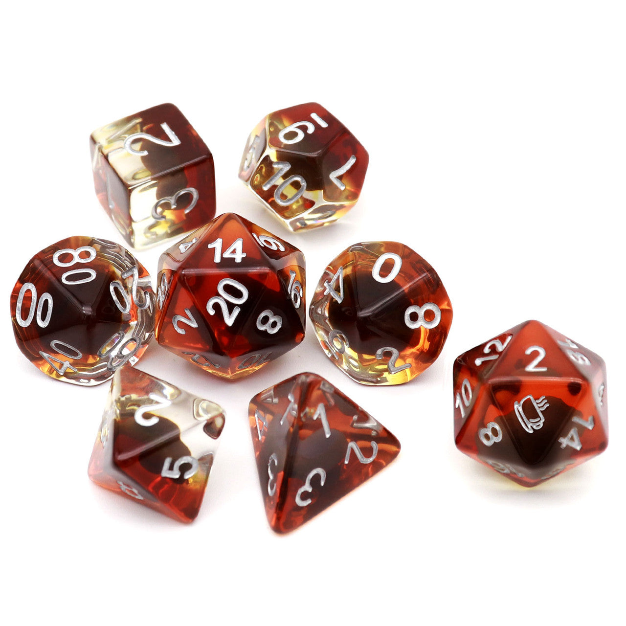 coffee dnd dice set