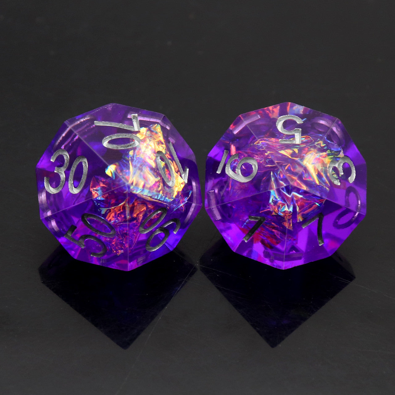 purple sharp dice