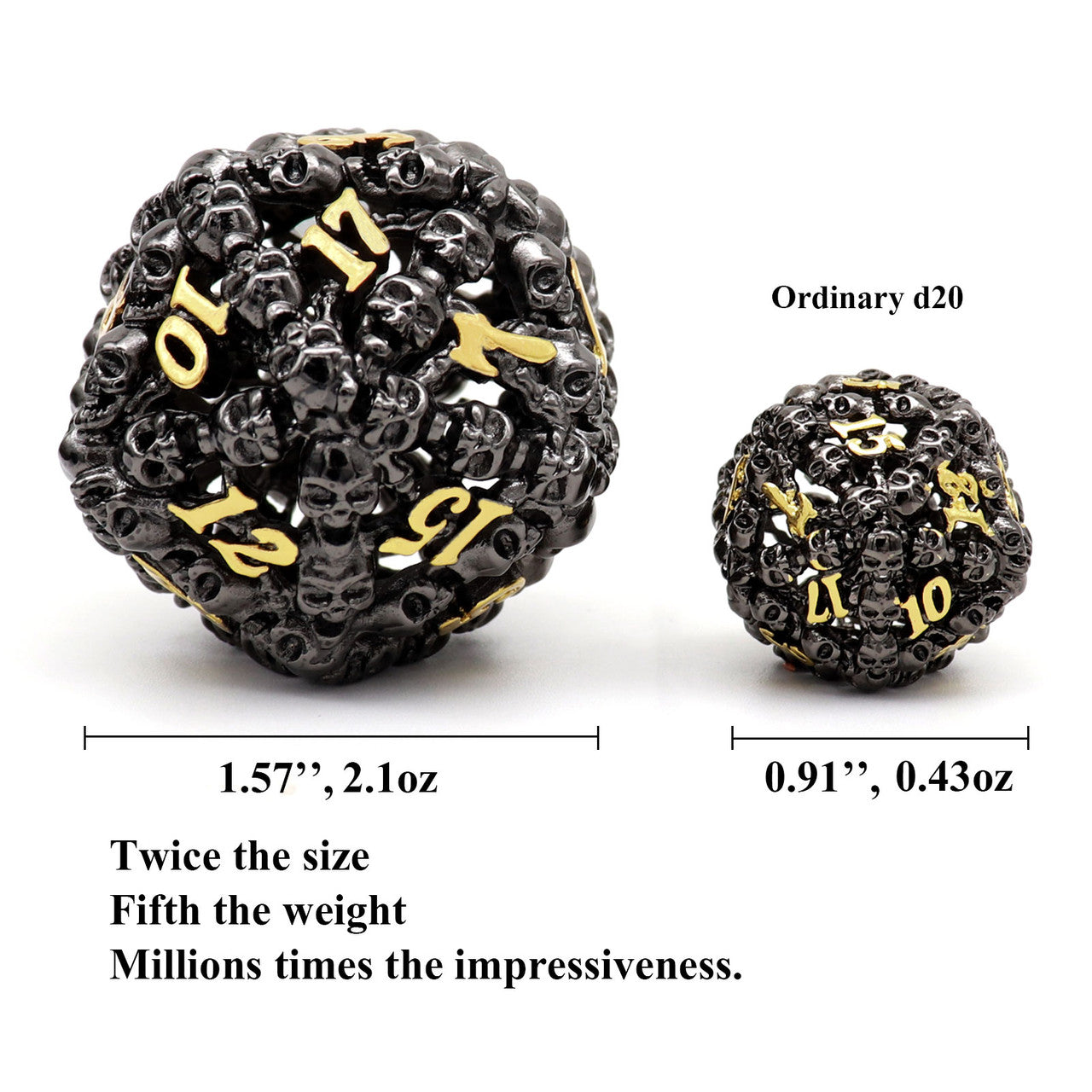 black gold metal dice, skull dice, hollow dice, hollow metal dice