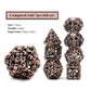 Haxtec Giant D20 Dice 40mm Hollow Metal Antique Copper 20 Sided DND Dice W/ Leather Dice Bag