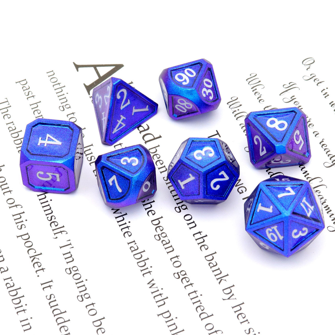 dnd dice,metal dice,rpg dice, blue dice,classic collection,