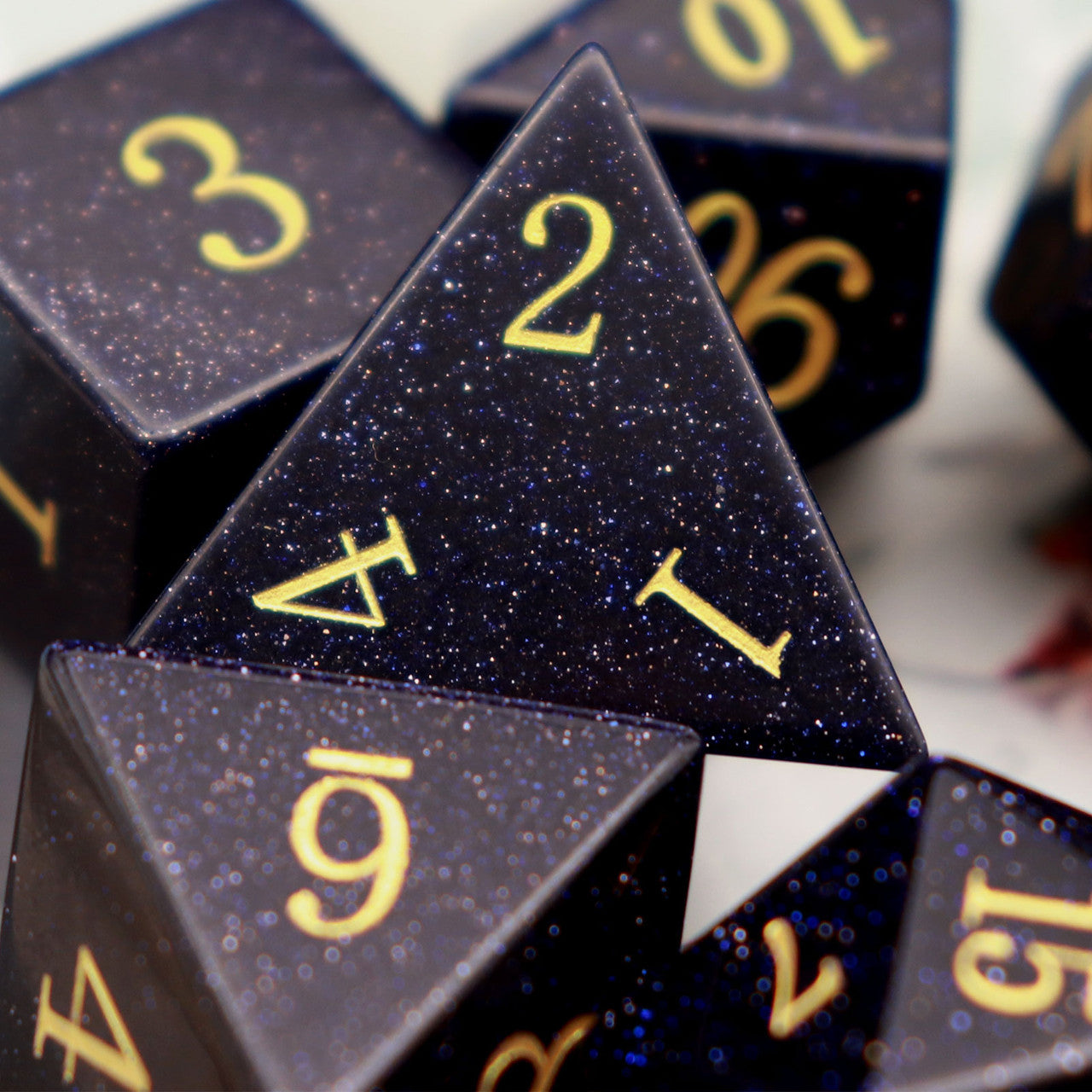 blue sandstone dice, sandstone dice, stone dice, blue dice, gemstone dice