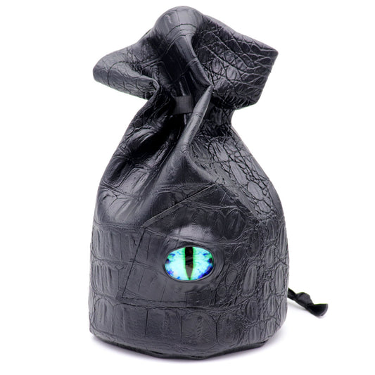 dice bag, dragon dice bag, dragon eye dice bag, dice pouch, standing dice bag, leather dice bag
