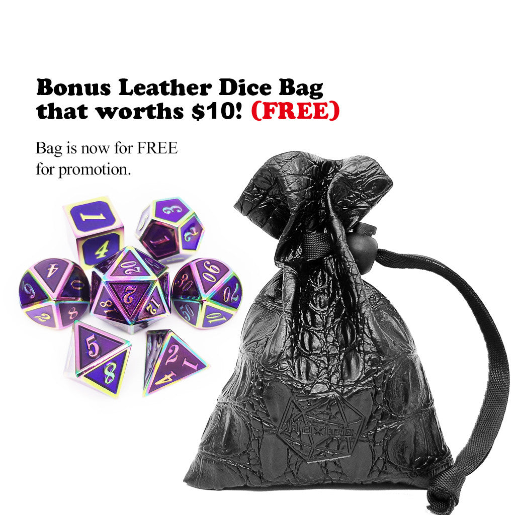 Rainbow Metal DND Dice-Purple Rainbow
