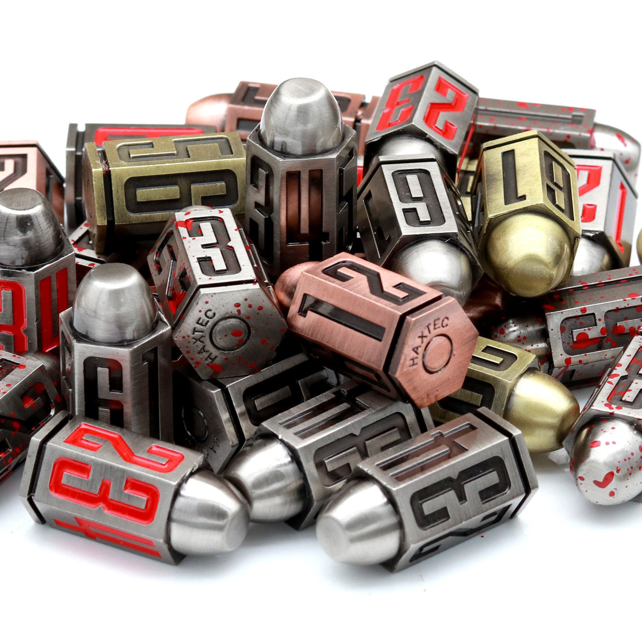 bullet dice metal d6 dice by haxtec