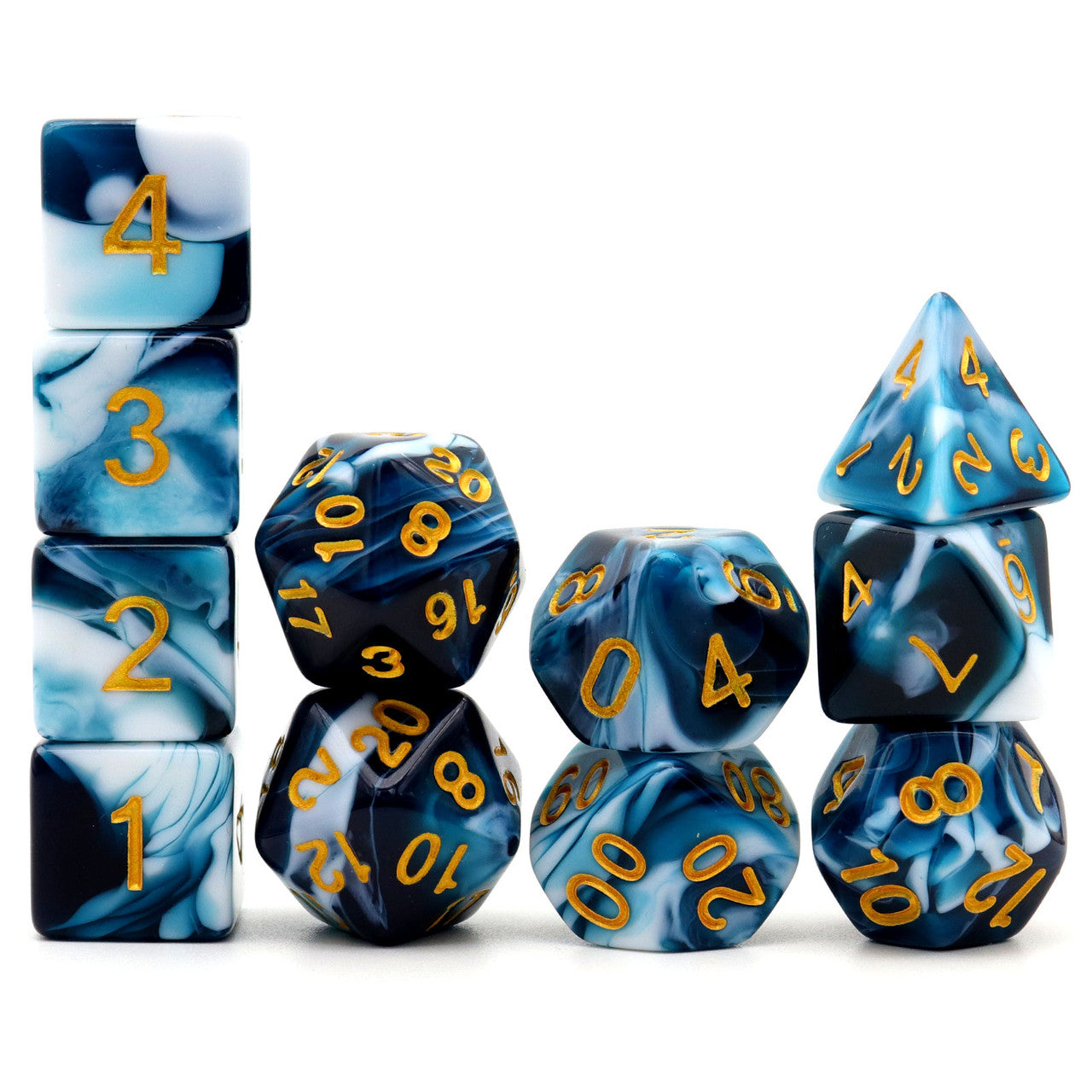 dnd dice, rpg dice, teal dice, dnd dice set,white dice,