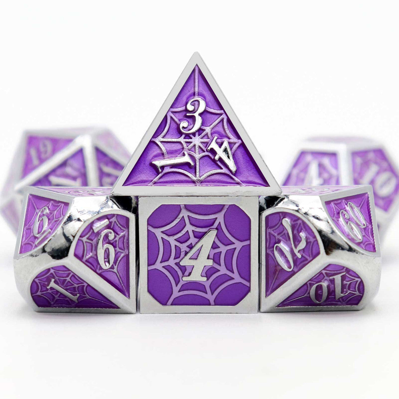 haxtec dice, purple dice, metal dice, purple metal dice, dnd dice, the net dice, net dice