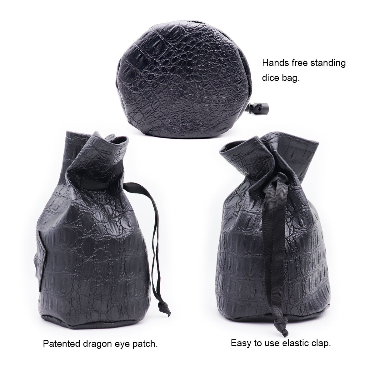 dice bag, dice pouch, ,dragon dice bag, dragon eye dice bag, leather dice bag