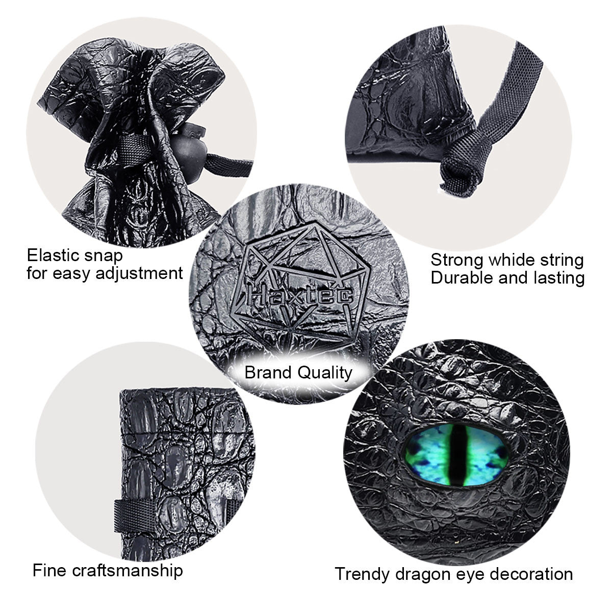Dragon Eye Leather Dice Bag-Eternal-Blue Eye