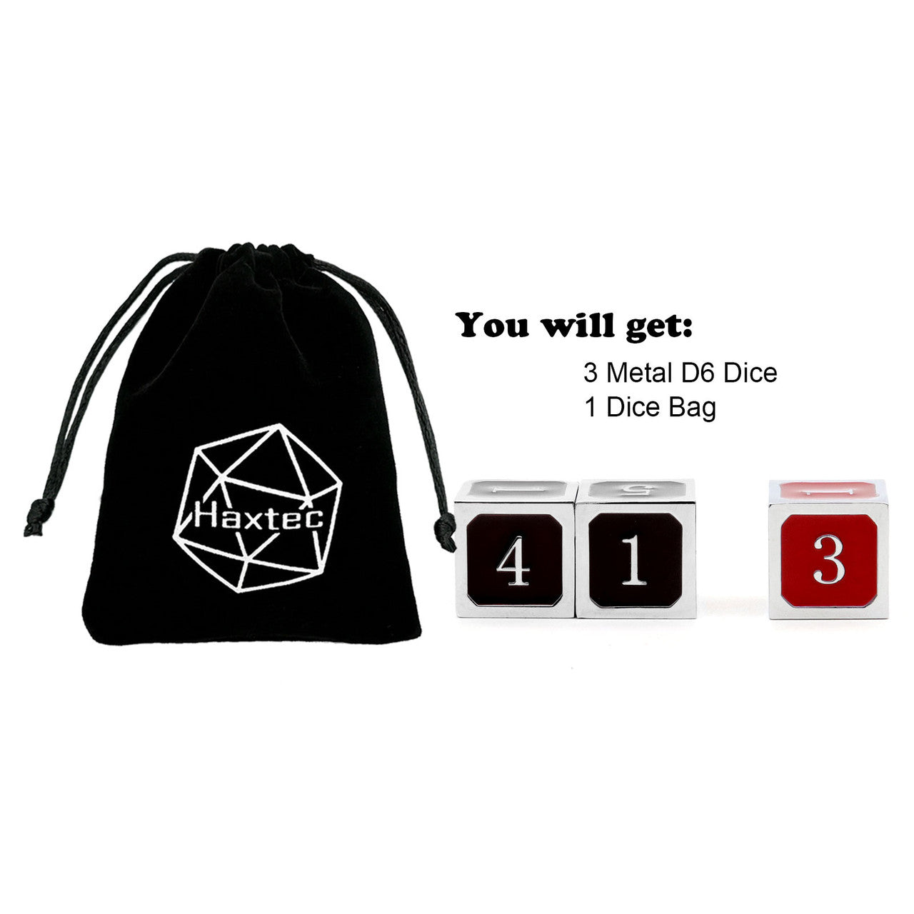 red black dice, silver metal dice, heat sensitive dice, color changing dice, haxtec dice