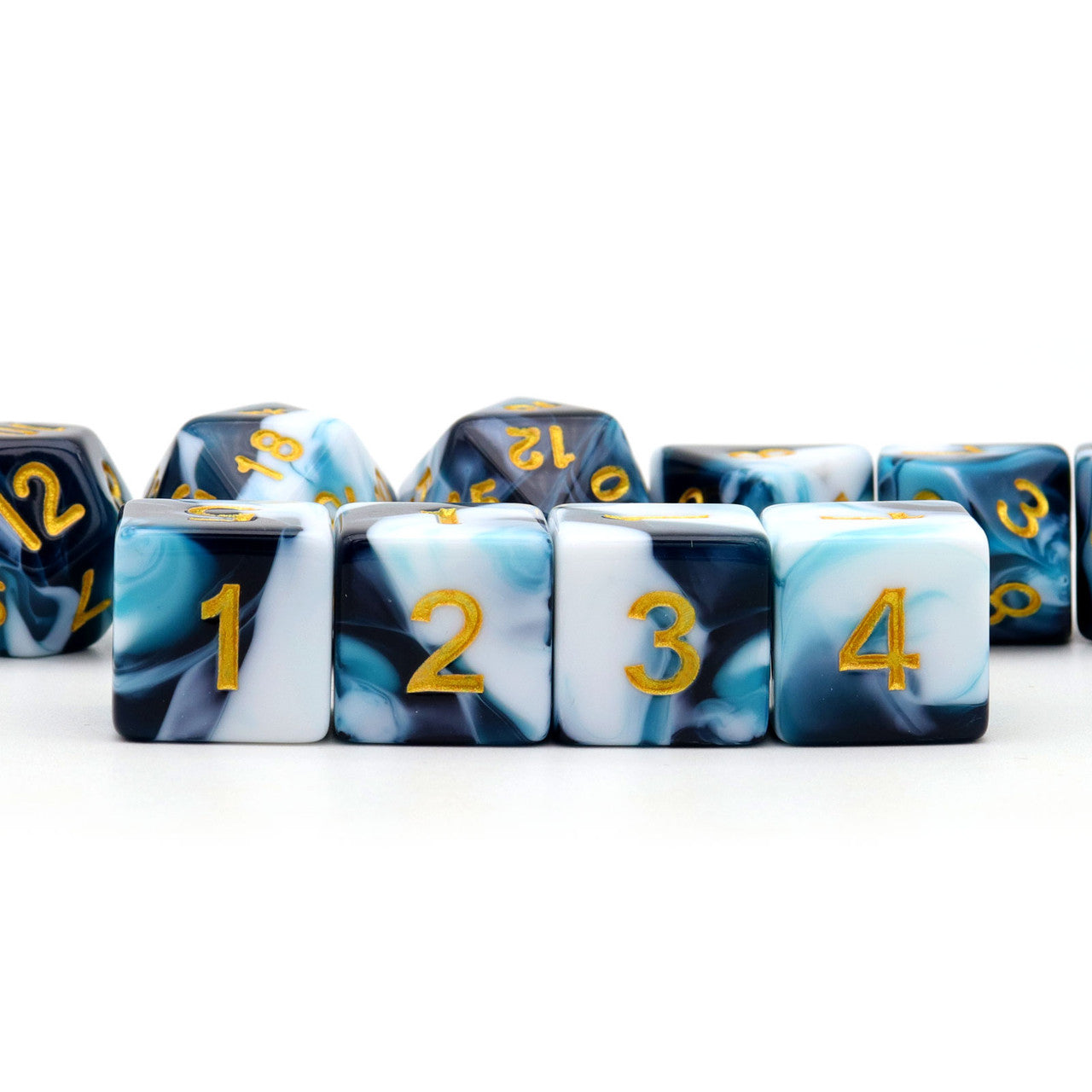 dnd dice, rpg dice, teal dice, dnd dice set,white dice,