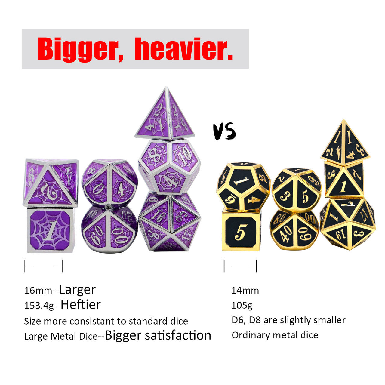 haxtec dice, purple dice, metal dice, purple metal dice, dnd dice, the net dice, net dice