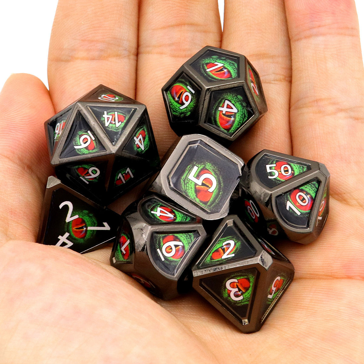 Polyhedral dice, real scene dice