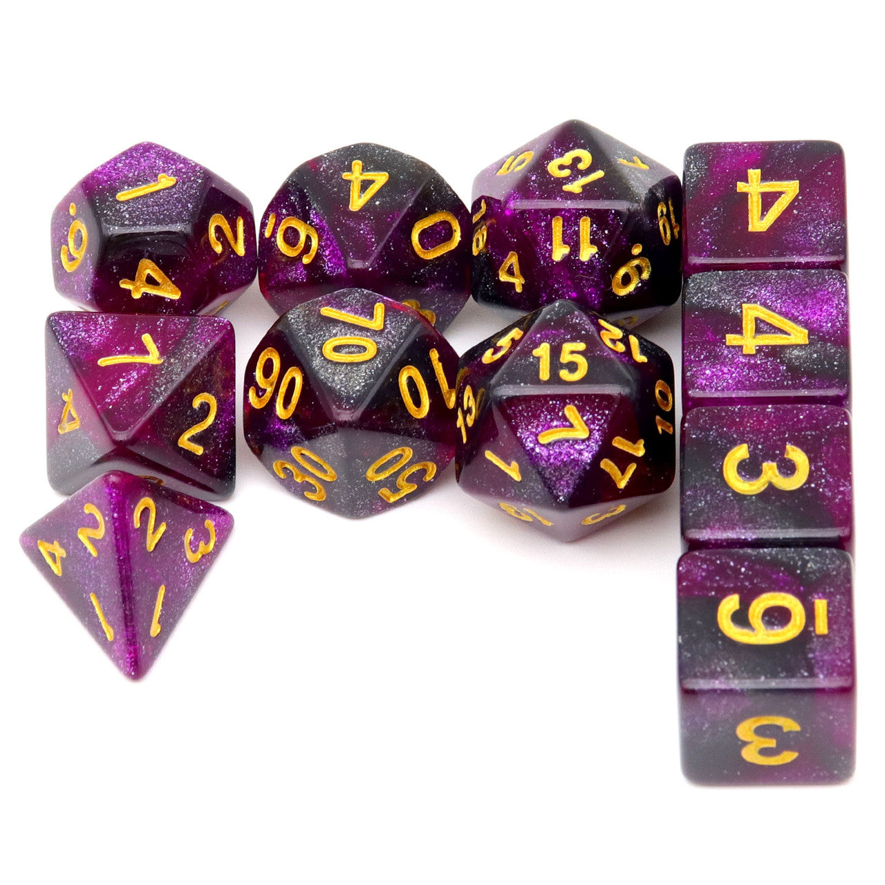 dnd dice, rpg dice, purple dice, dnd dice set,black dice