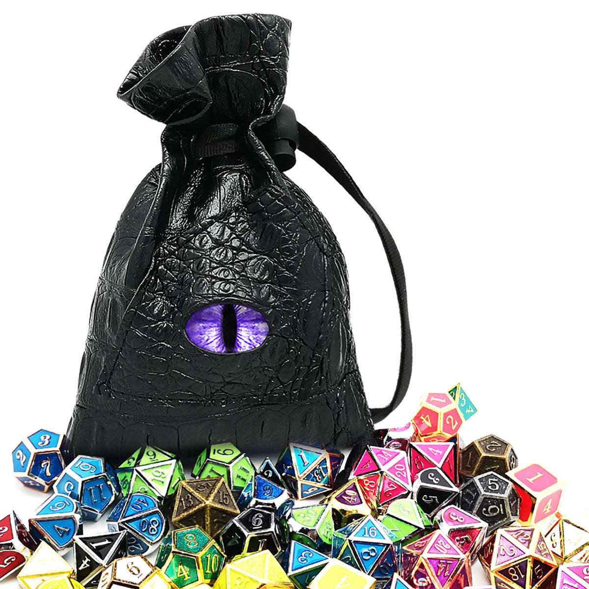 Dragon Eye Leather Dice Bag-Mama Dragon-Lavender Eye