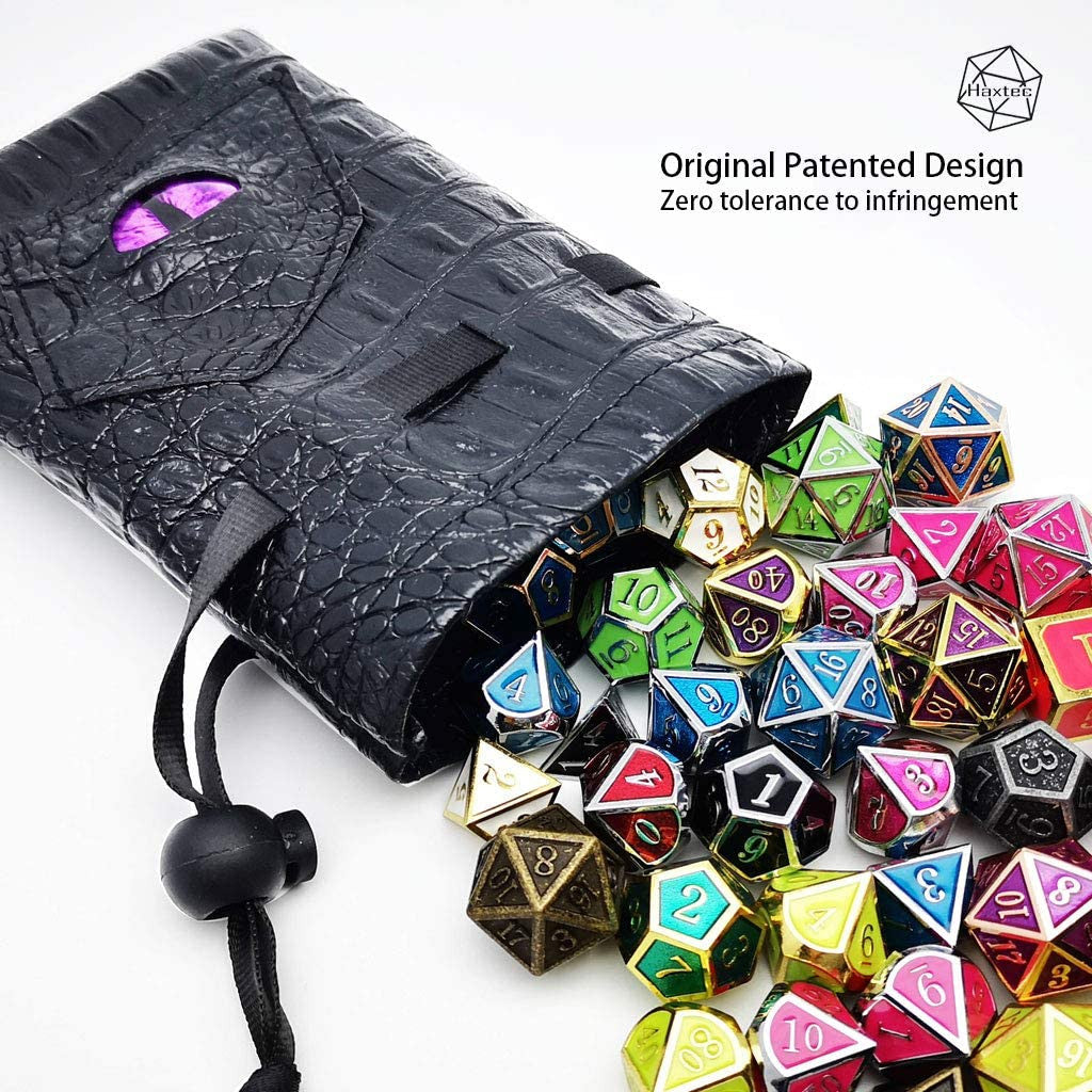 Dragon Eye Leather Dice Bag-Purple Eye