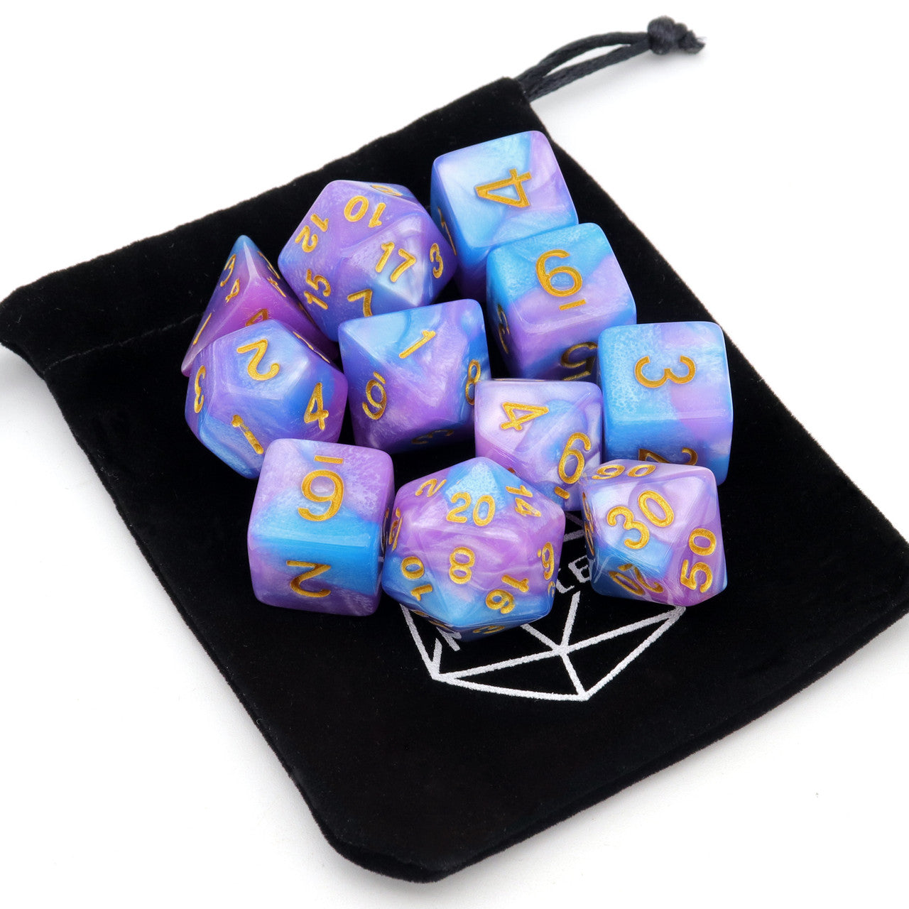 dnd dice, rpg dice, blue dice, dnd dice set,purple dice,