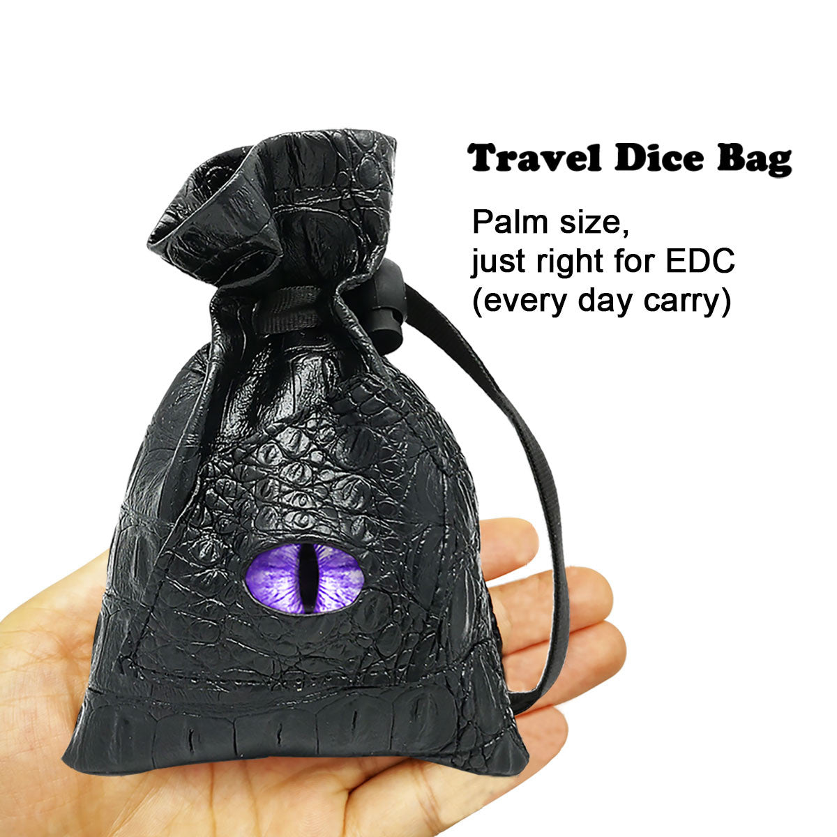 Dragon Eye Leather Dice Bag-Mama Dragon-Lavender Eye