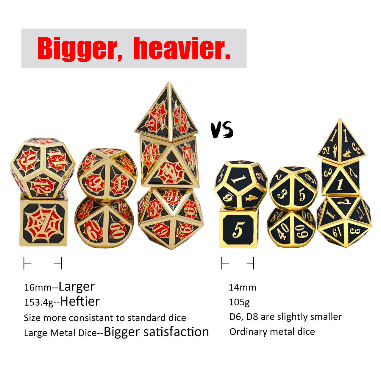 gold black red dice, gold metal dice, gold dice, dnd dice, black red dice, dnd dice, the net dice, net dice