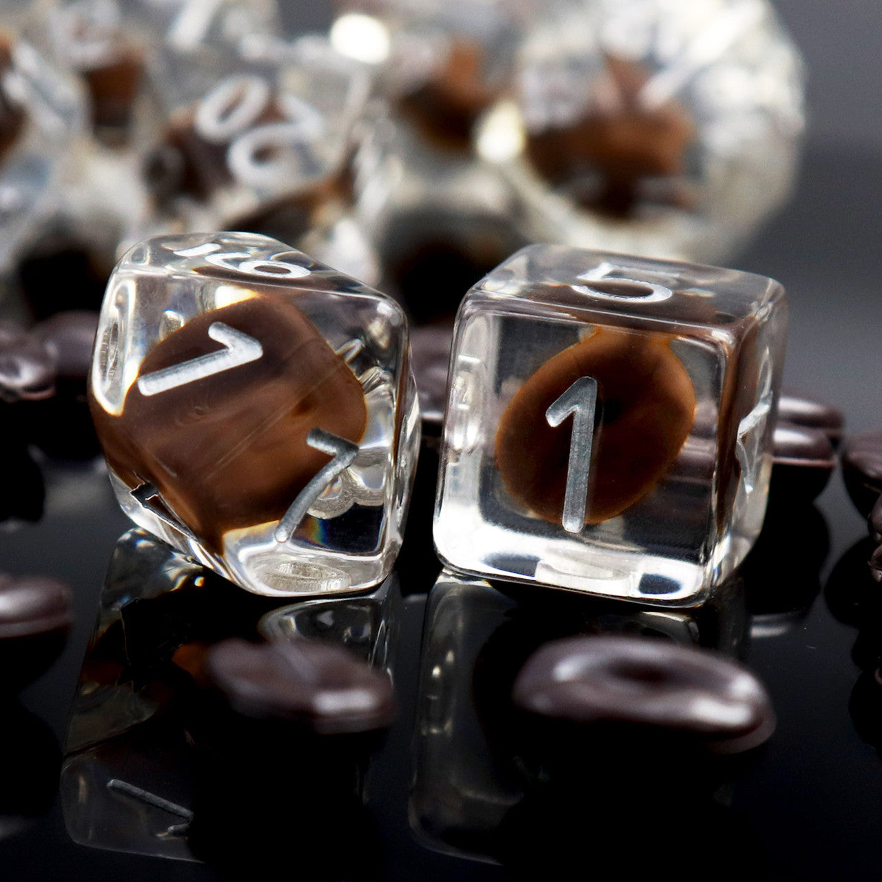 coffee dnd dice set
