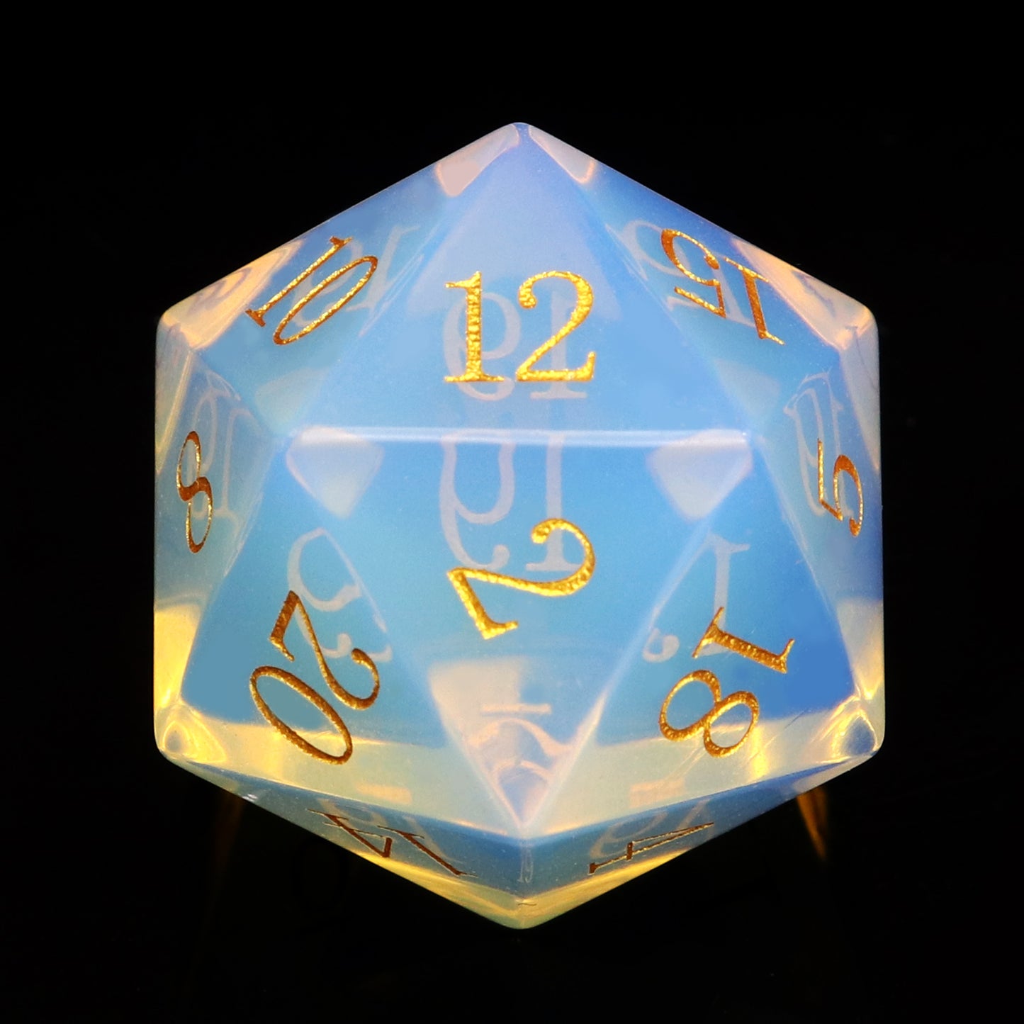 Opal Gemstone Dice Set with Premium Dice Case-Opalite