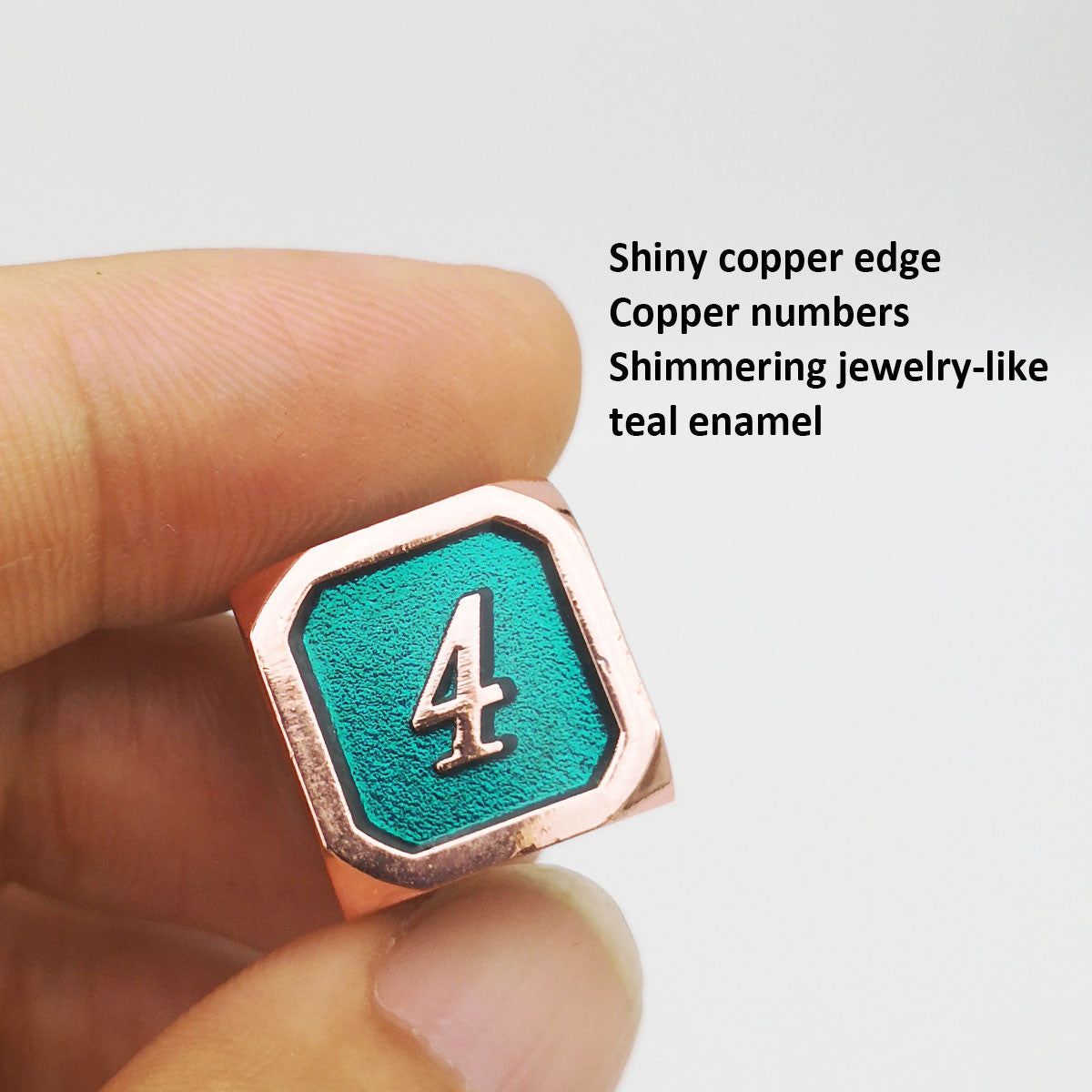 Metal D6 D&D Dice Set-Copper Teal