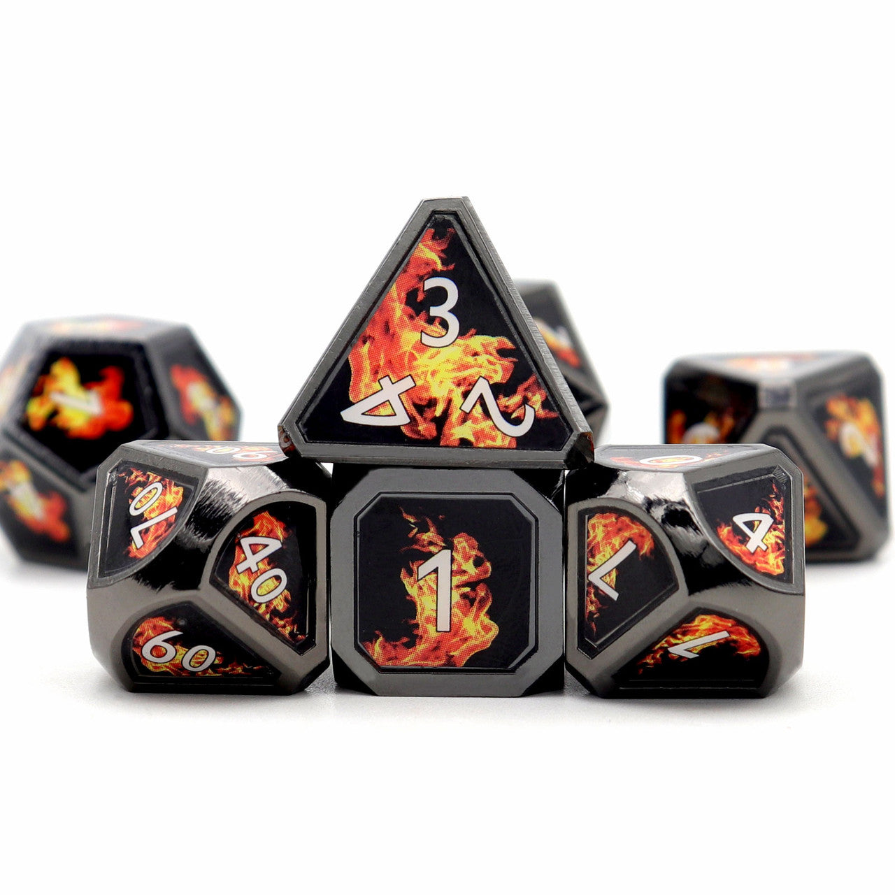 real scene dice, real scene metal dice, haxtec metal dice, haxtec dice, fire dice, metal dnd dice, metal dice, metal dice set d&d, metal dice set, metal polyhedral dice, metal rpg dice, rpg dice