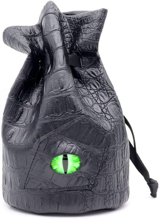 haxtec dice bag, dice bag, dragon eye dice bag, dragon dice bag, dice pouch, leather dice bag