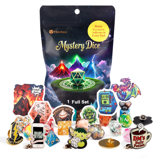 Mystery DND Dice Set 7PCS Polyhederal Dice Set Dungeons and Dragons Gifts for DND Lovers Players Masters