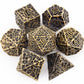 Haxtec Meteorite Texture Metal DnD Dice Set Ancient Bronze