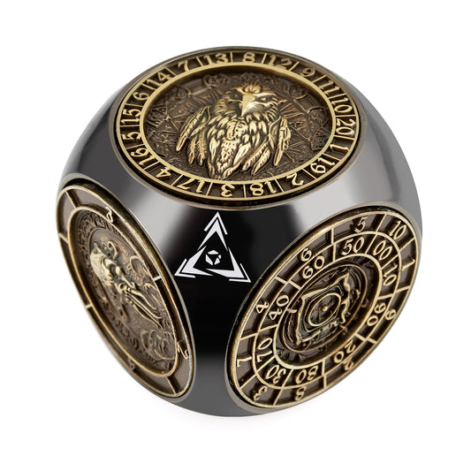 Spinner Dice 7-in-1 Metal DND Dice Set Fidget Spinner Dice King Novelty DND Gifts