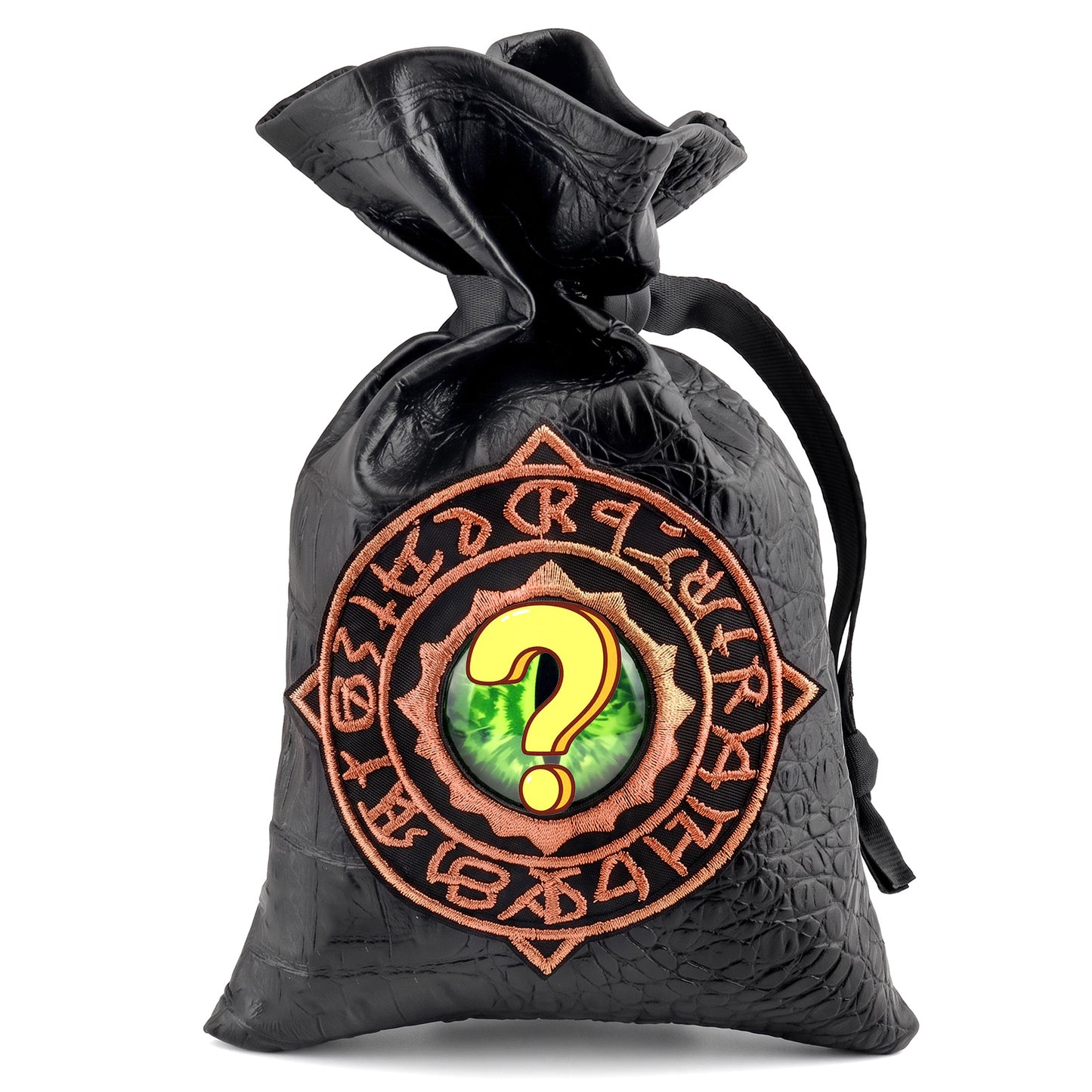 Haxtec Mystery Embroidered Rune-Infused Dragon Eye PU Leather Bag