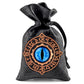 Haxtec Embroidered Rune-Infused Blue Dragon Eye PU Leather Bag