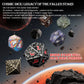 Haxtec Meteorite Texture Metal DnD Dice Set Iron Red Numbers