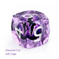 Haxtec Arcane Gaze Purple Eye Liquid Core Dice – Diamond-Cut Resin Set with Metal Case