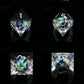 Haxtec Blue Planet Liquid Core Sharp Edge Resin DND Dice Set with Metal Case