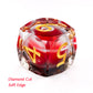 Haxtec Crimson Nebula Liquid Core Dice – Diamond-Cut Resin Set with Metal Case