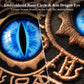 Haxtec Embroidered Rune-Infused Blue Dragon Eye PU Leather Bag