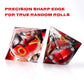 Haxtec Blood Black Red Liquid Core Sharp Edge Resin DND Dice Set Gold Numbering with Metal Case