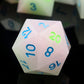 Haxtec Sharp Edge Dice Set Cute Pink Blue Green Pastel Resin DND Dice Set with Dice Case