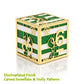 Haxtec Christmas Metal DnD Dice Set with Leather Pouch – Evergreen with Gold Edge