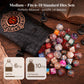 Haxtec Embroidered Rune-Infused Red Dragon Eye PU Leather Bag