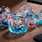 Haxtec Pastel Dreamscape Holographic Dice – Diamond-Cut Resin Set with Metal Case