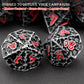 Haxtec Meteorite Texture Metal DnD Dice Set Iron Red Numbers